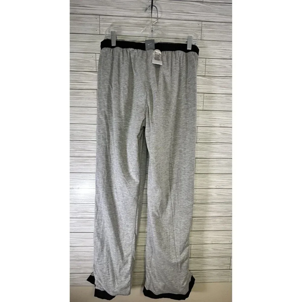 Vintage Nike‎ Track Pants Womens Lg (14) Gray Lined Drawstring Windbreaker Y2K